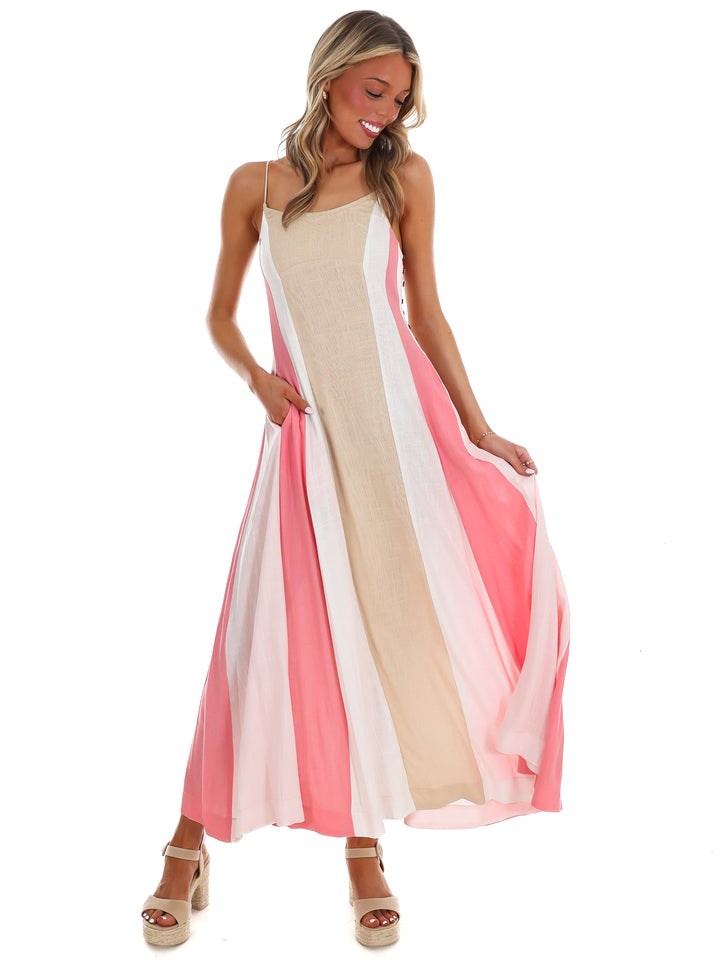 Painted Skies Colorblock Maxi Dress