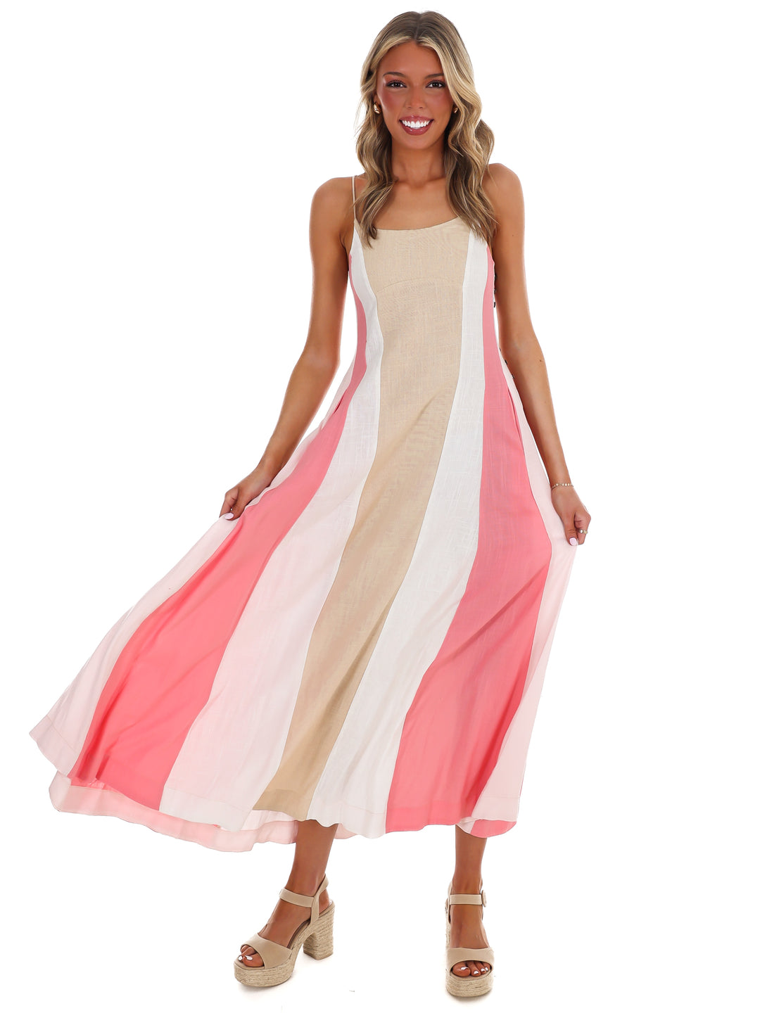 Painted Skies Colorblock Maxi Dress