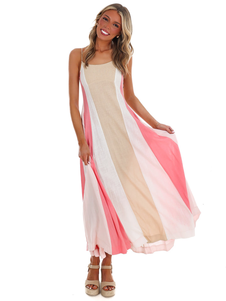 Painted Skies Colorblock Maxi Dress