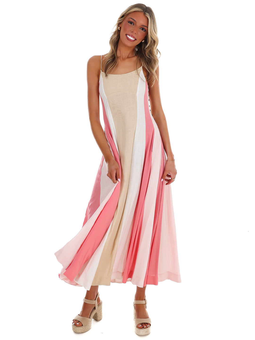 Painted Skies Colorblock Maxi Dress