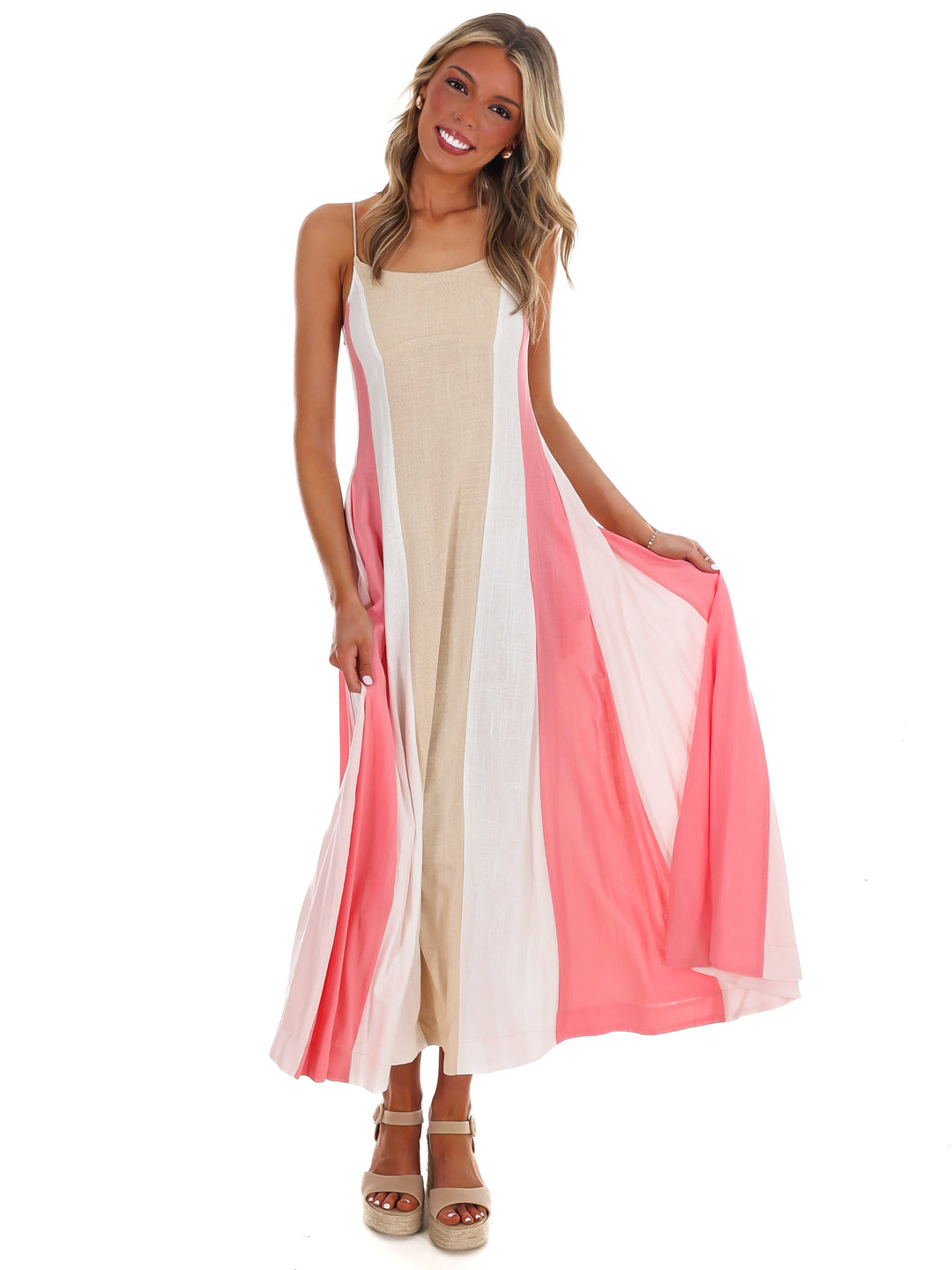 Painted Skies Colorblock Maxi Dress