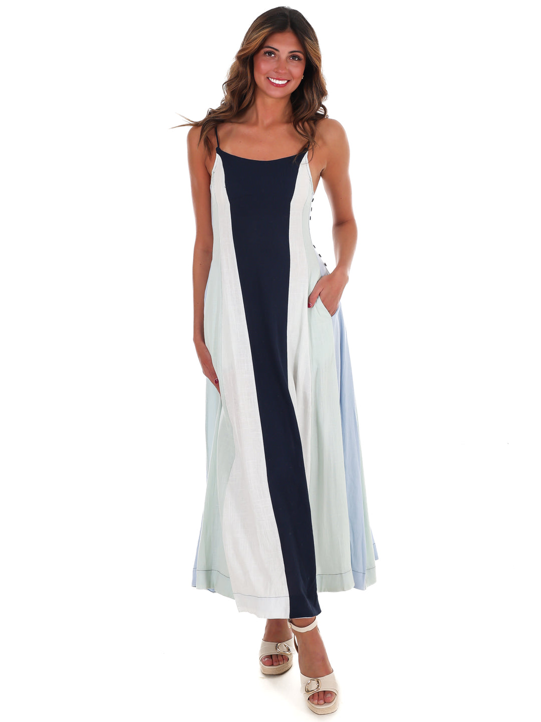 Painted Skies Colorblock Maxi Dress