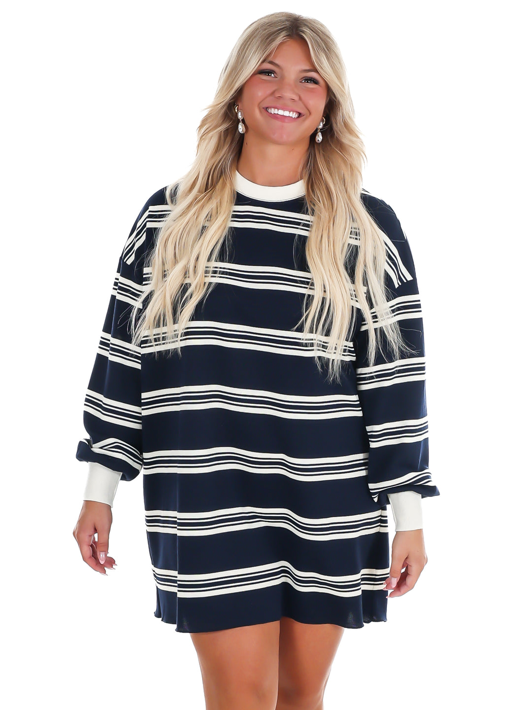 Sporty Spice Stripe Sweatshirt Dress