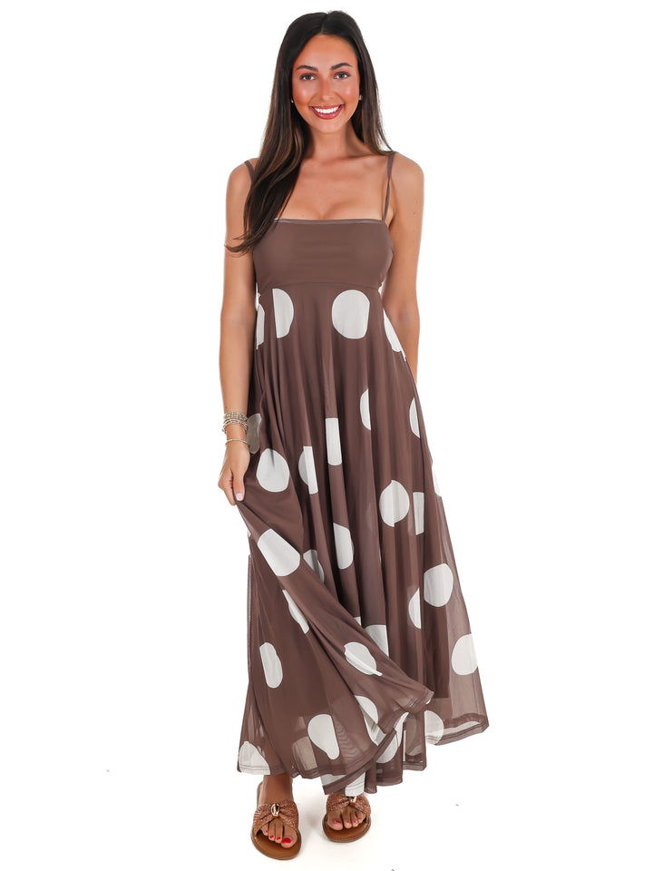 Sweet Like Sunday Polka Dot Maxi Dress