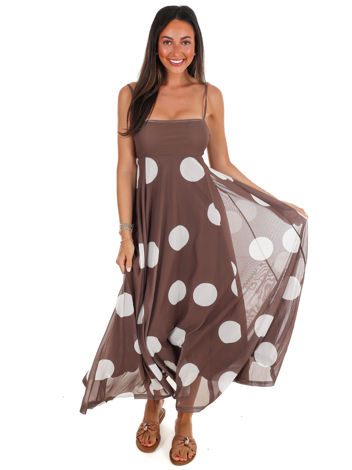 Sweet Like Sunday Polka Dot Maxi Dress