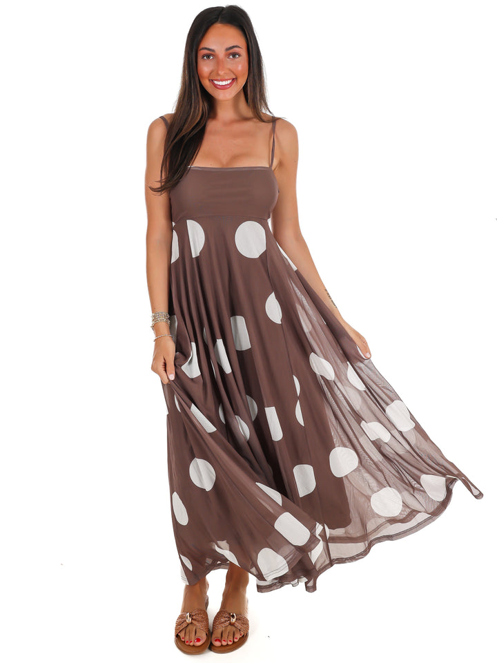 Sweet Like Sunday Polka Dot Maxi Dress