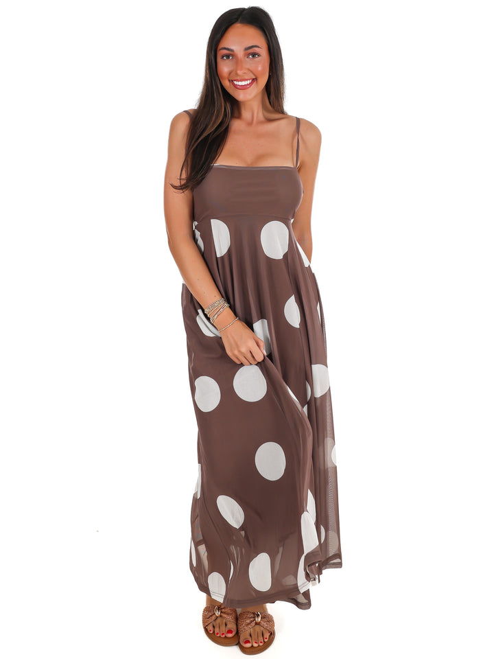Sweet Like Sunday Polka Dot Maxi Dress