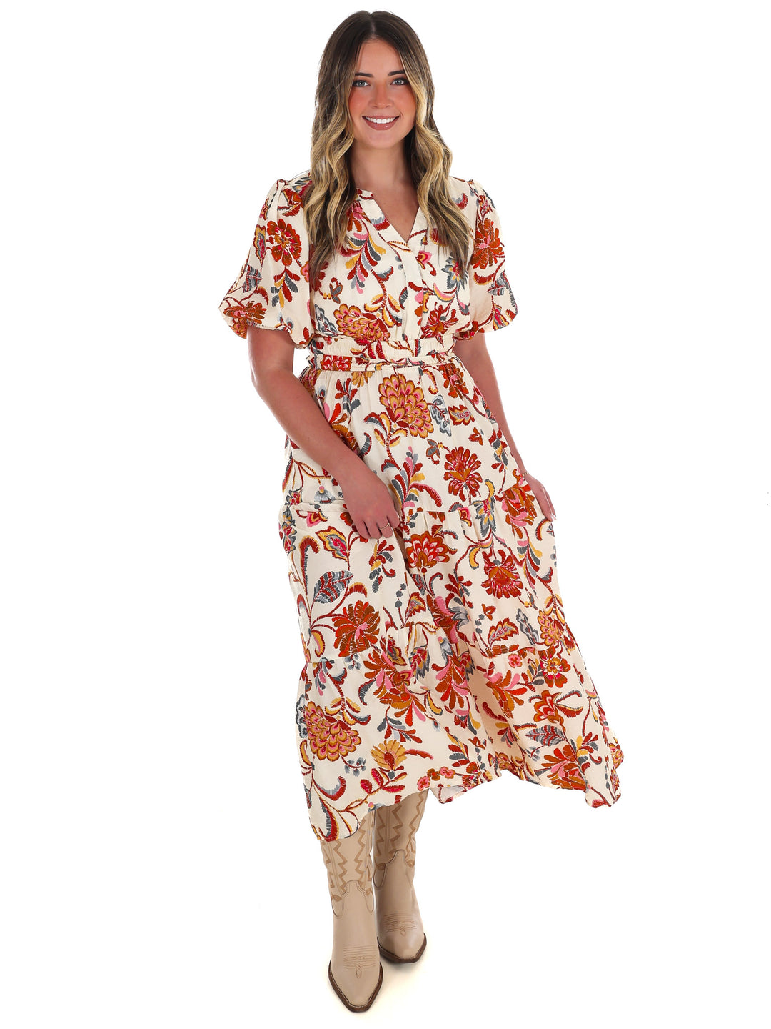 Garden Daze Floral Midi Dress