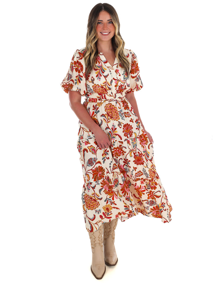 Garden Daze Floral Midi Dress