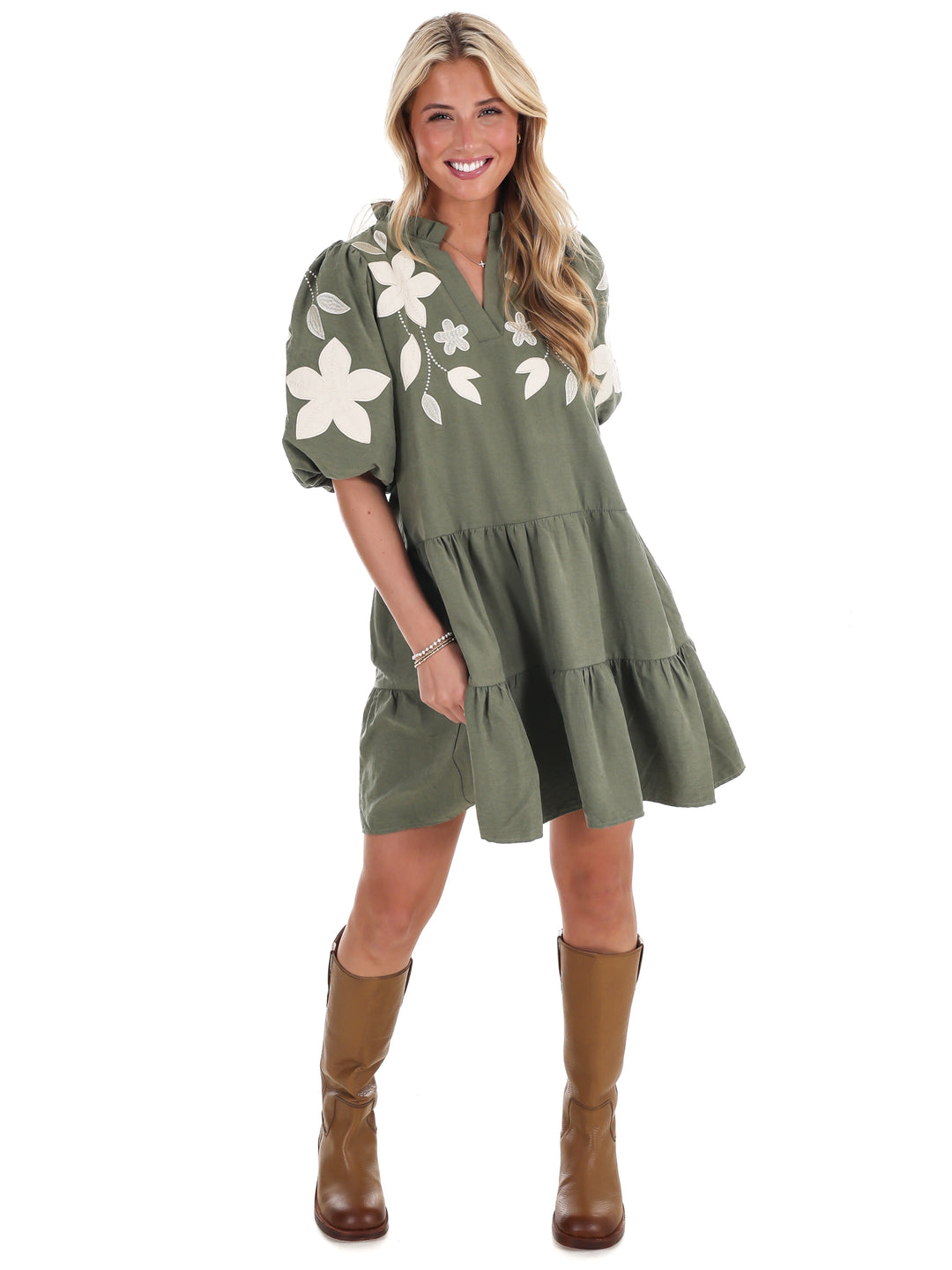 Long Story Short Embroidered Mini Dress