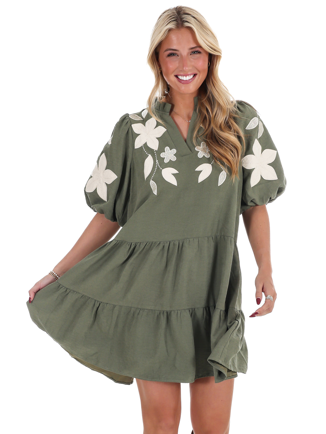 Long Story Short Embroidered Mini Dress