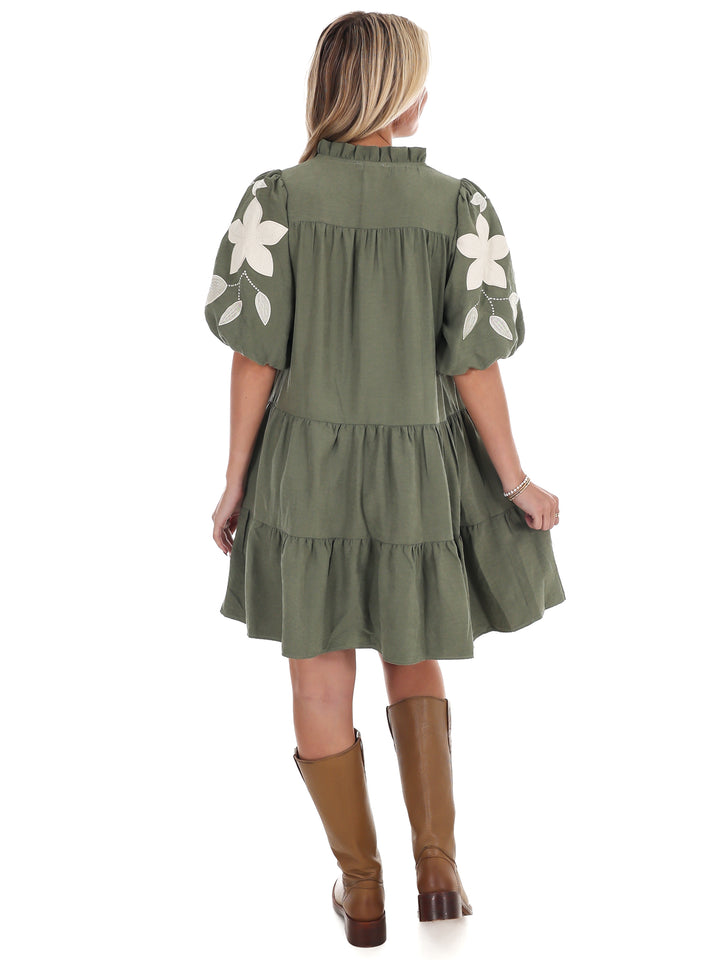 Long Story Short Embroidered Mini Dress