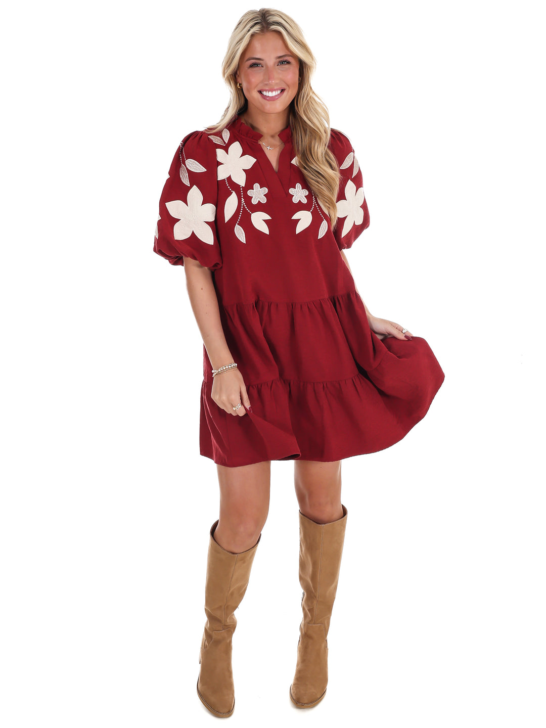 Long Story Short Embroidered Mini Dress