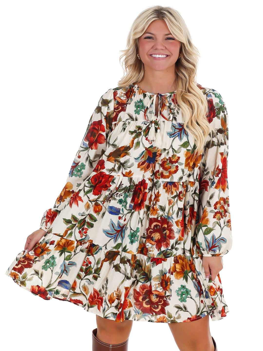 Hometown Harvest Floral Mini Dress