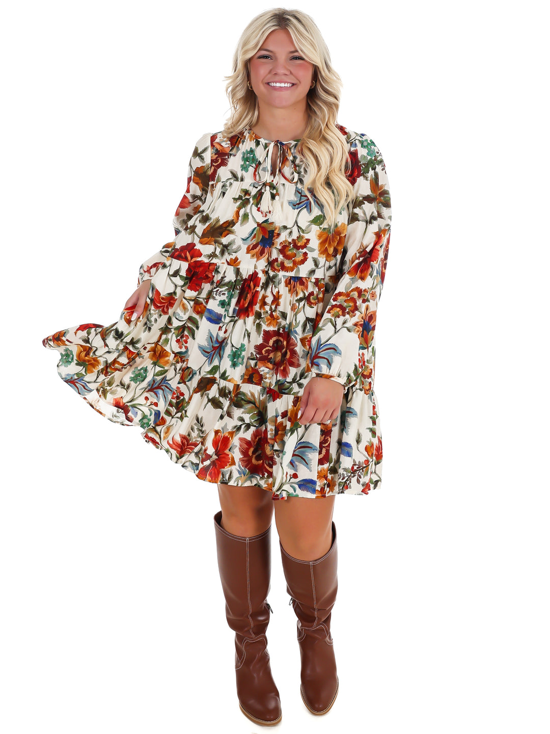 Hometown Harvest Floral Mini Dress