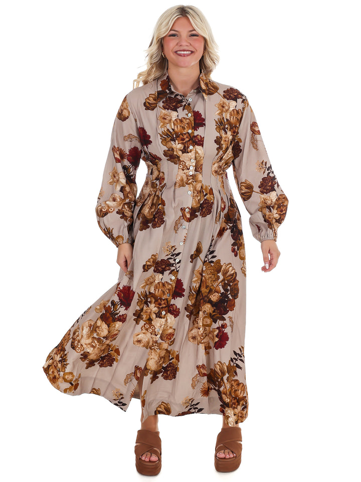 Changing Seasons Floral Midi Dress