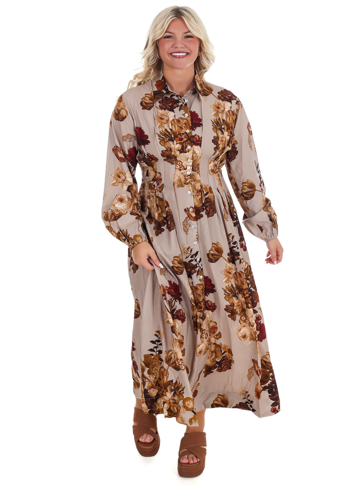 Changing Seasons Floral Midi Dress
