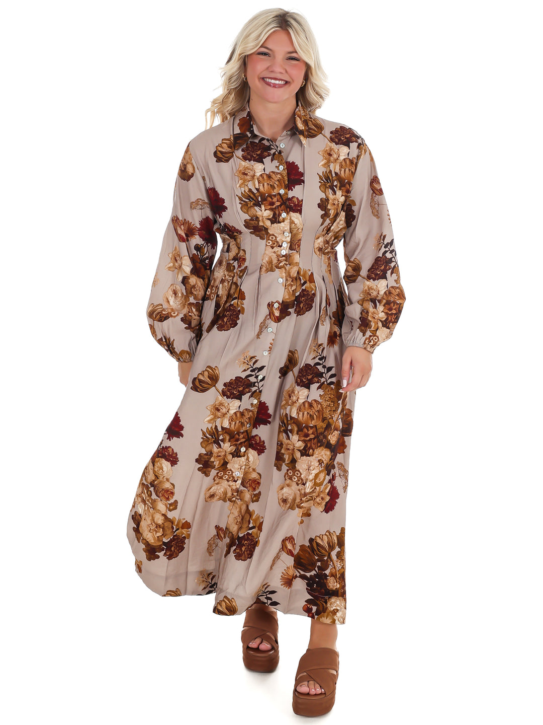 Changing Seasons Floral Midi Dress