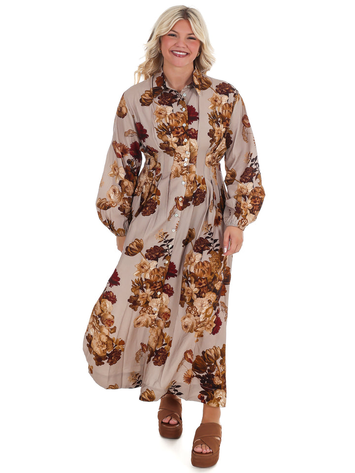 Changing Seasons Floral Midi Dress