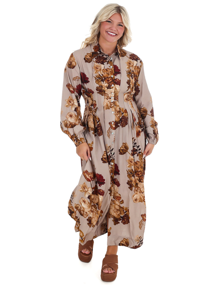 Changing Seasons Floral Midi Dress