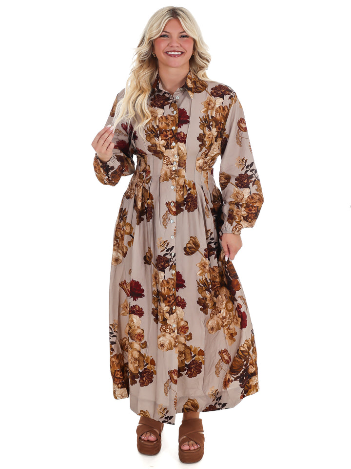 Changing Seasons Floral Midi Dress