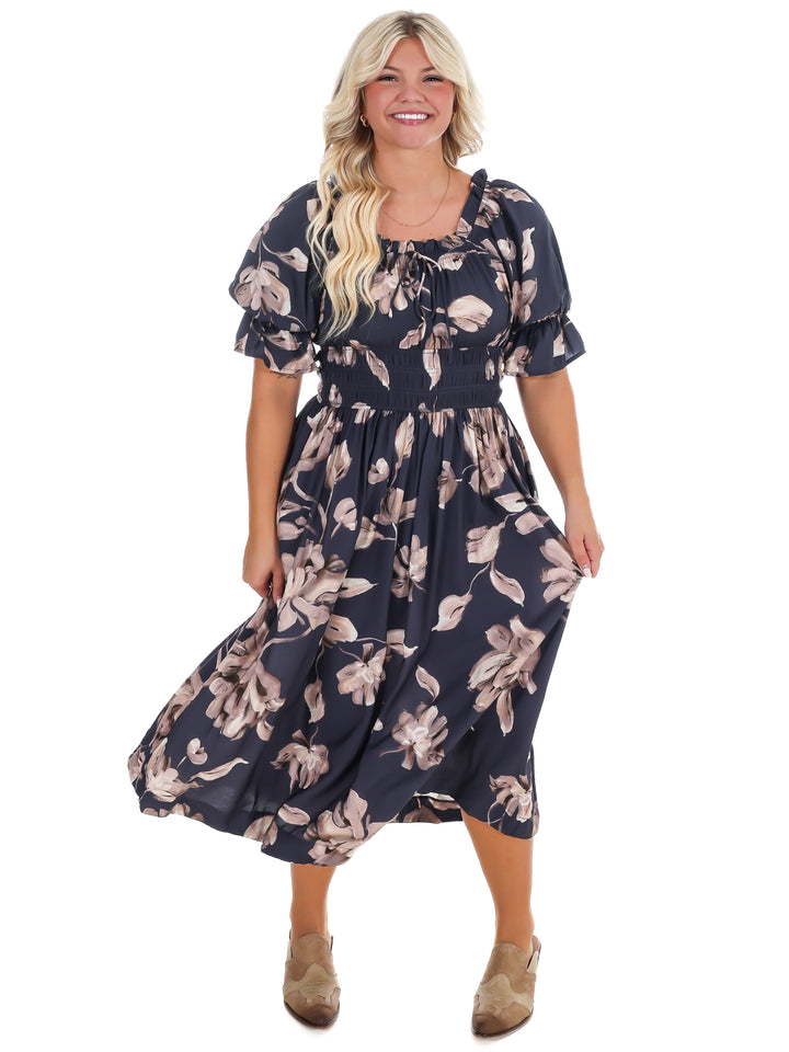 Turning Leaves Midi Dress