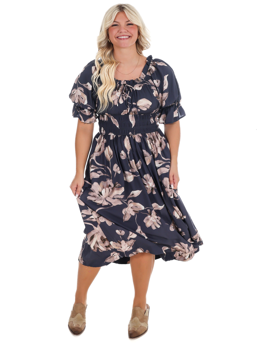 Turning Leaves Midi Dress