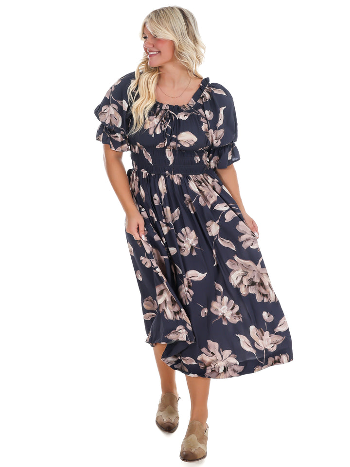 Turning Leaves Midi Dress