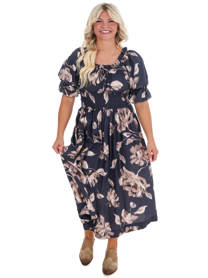 Turning Leaves Midi Dress