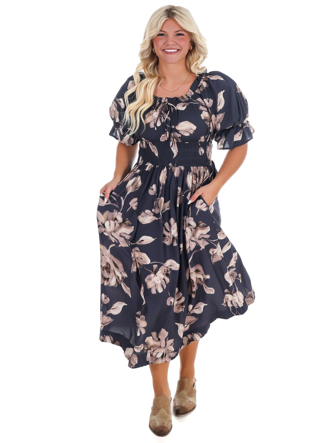 Turning Leaves Midi Dress