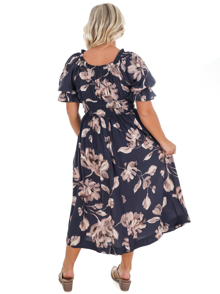 Turning Leaves Midi Dress