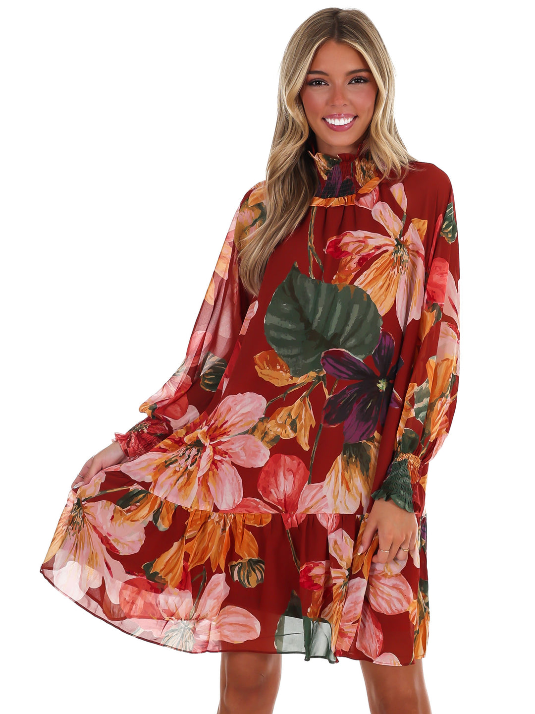 October Florals Mini Dress