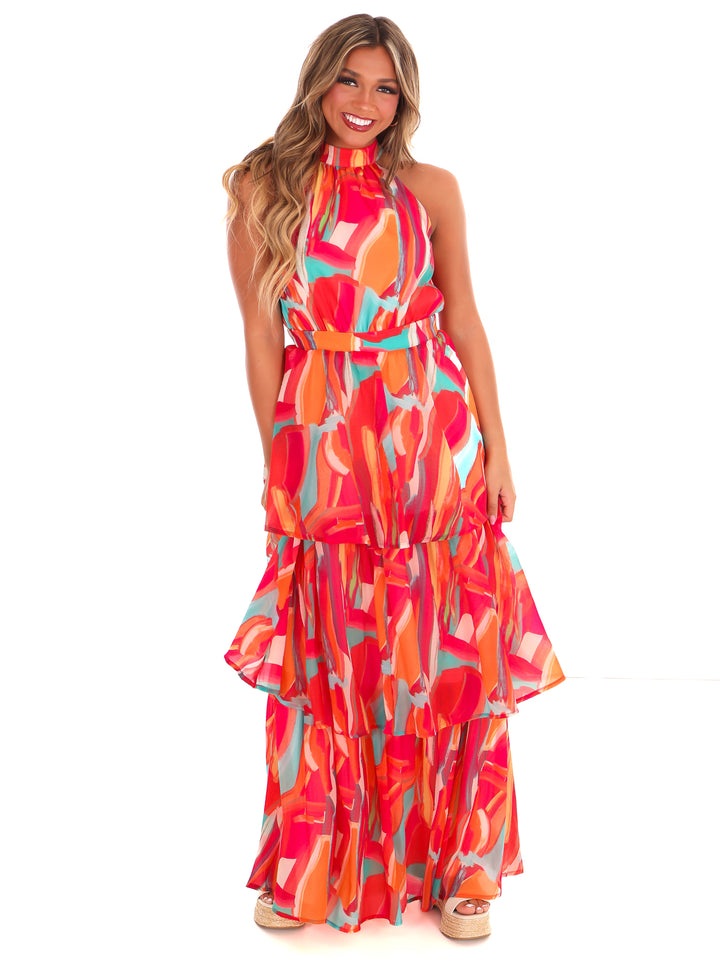 Love and Laughter Halter Maxi Dress