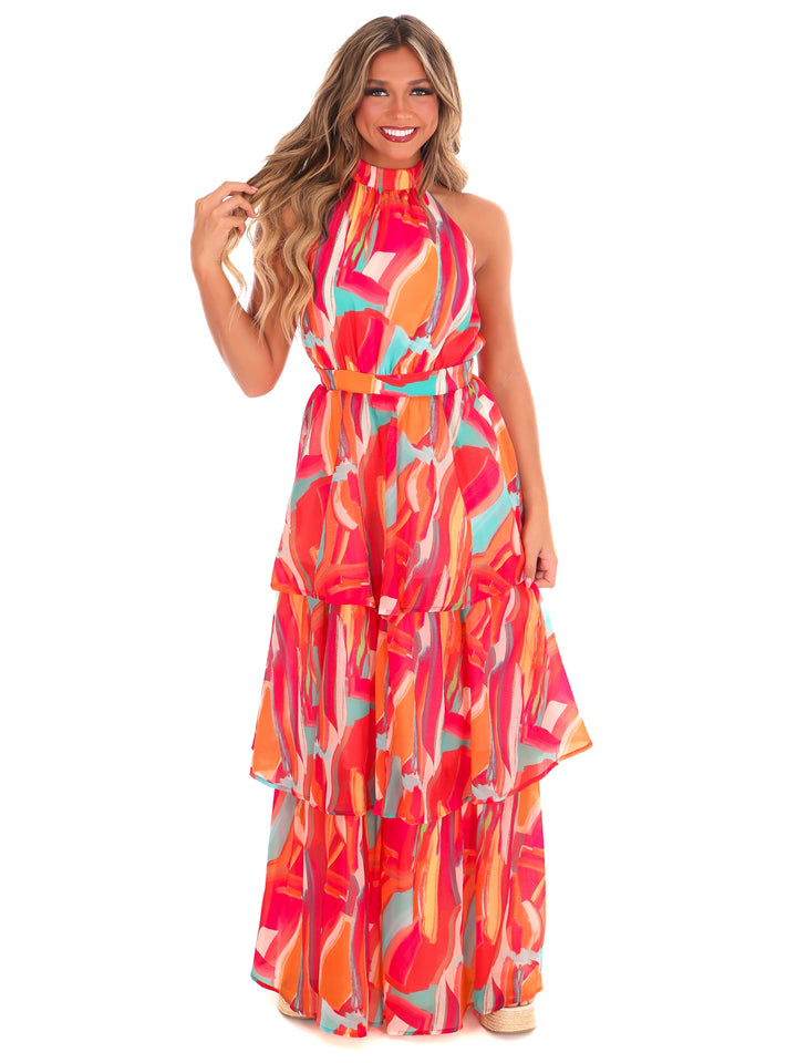 Love and Laughter Halter Maxi Dress