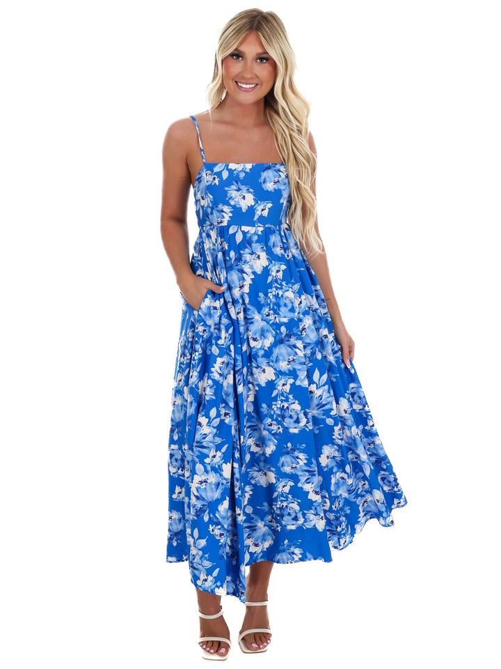 Backyard Bloom Floral Midi Dress