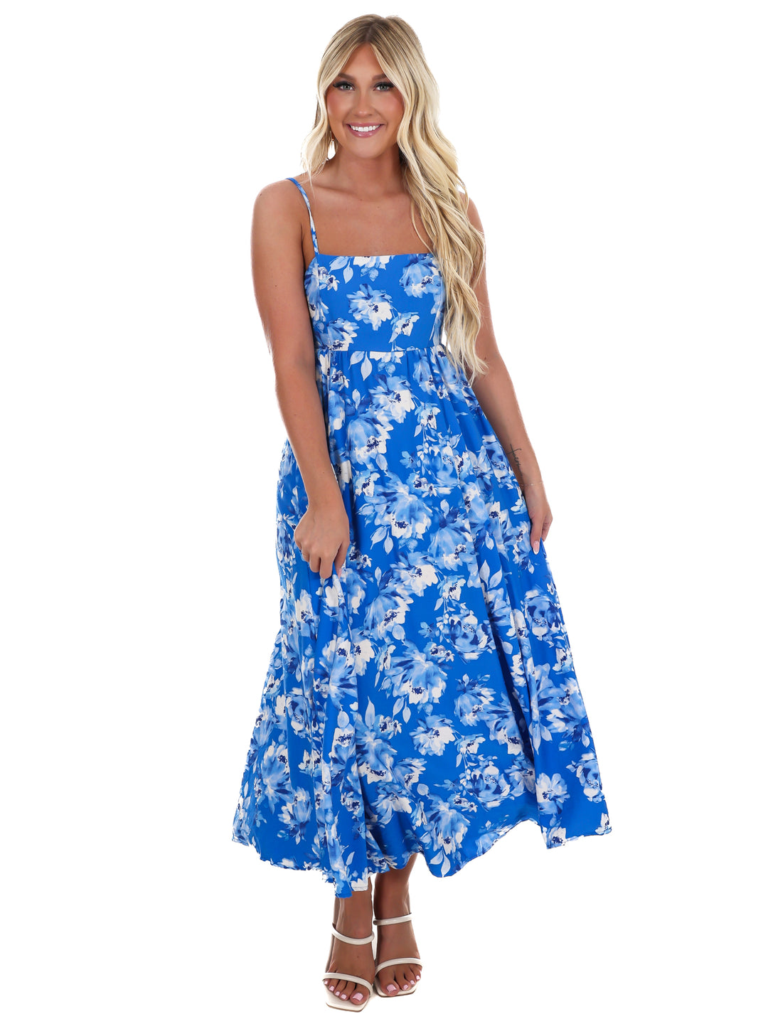 Backyard Bloom Floral Midi Dress