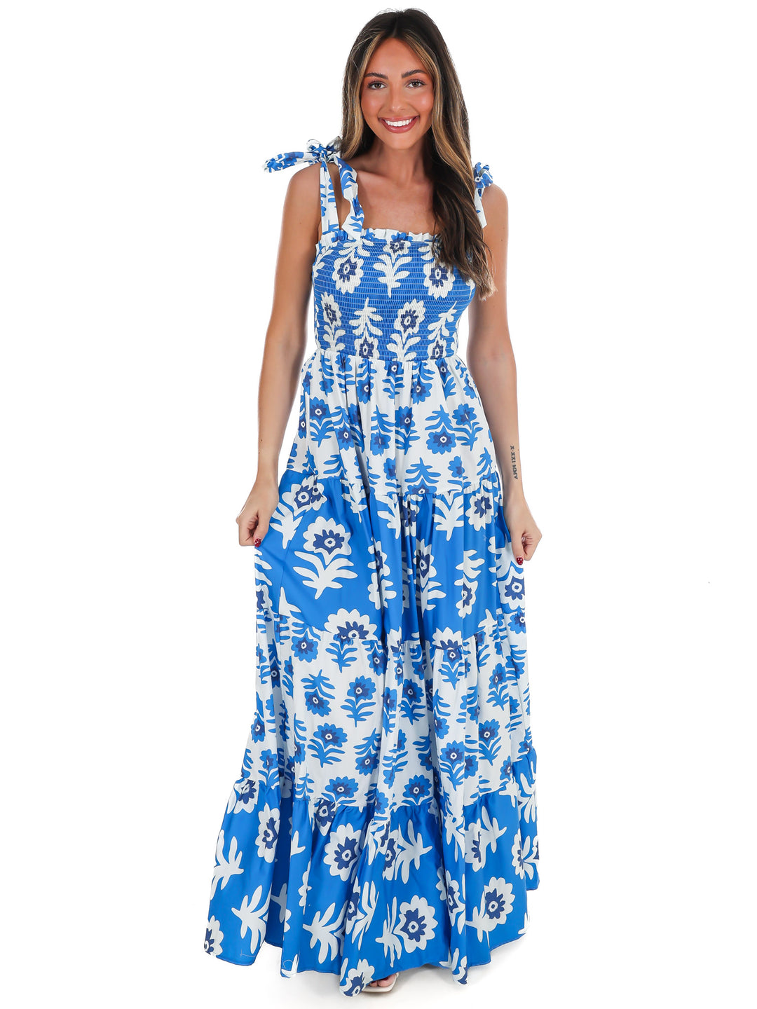 Well Traveled Print Maxi Dress