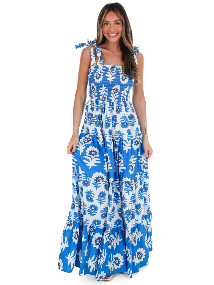 Well Traveled Print Maxi Dress