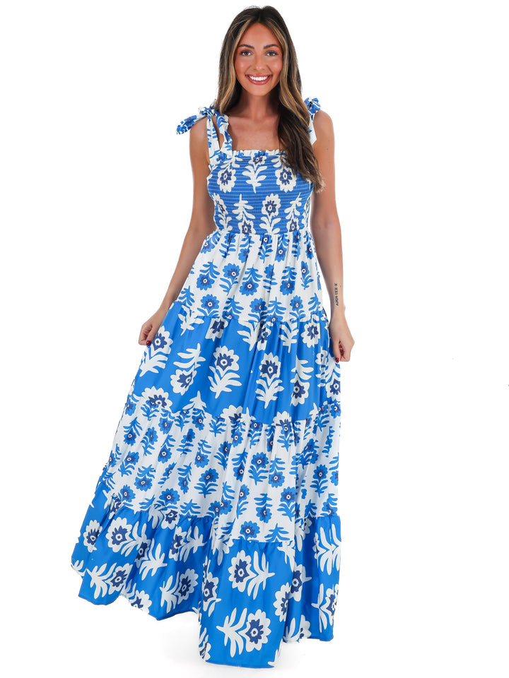 Well Traveled Print Maxi Dress