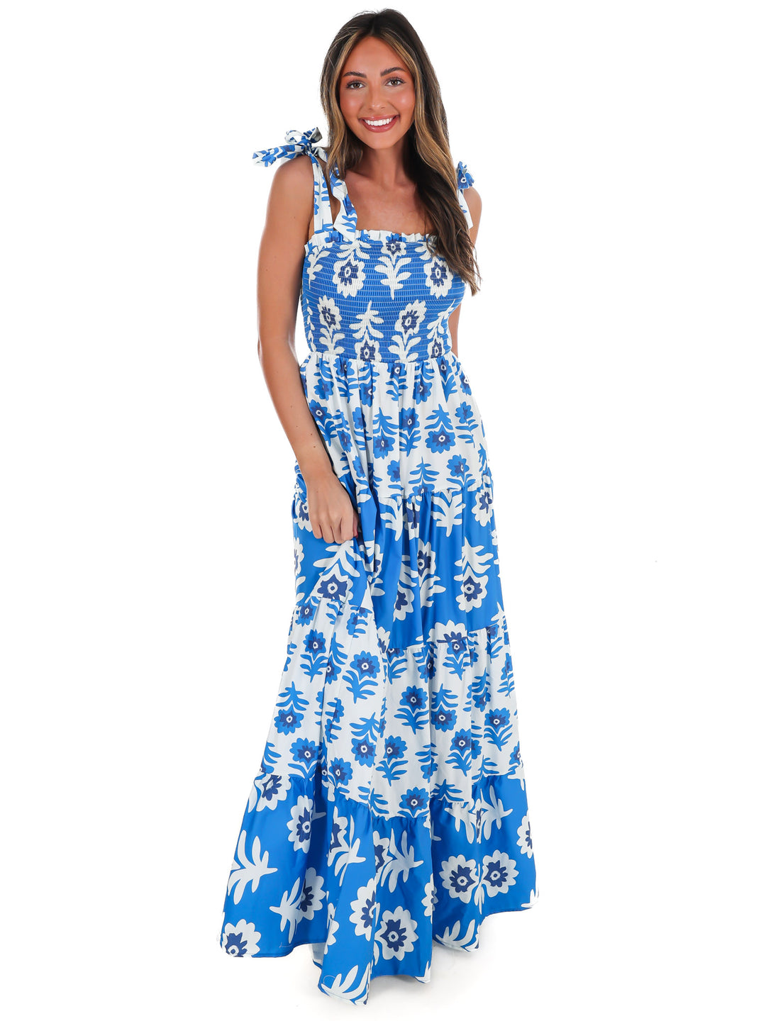 Well Traveled Print Maxi Dress