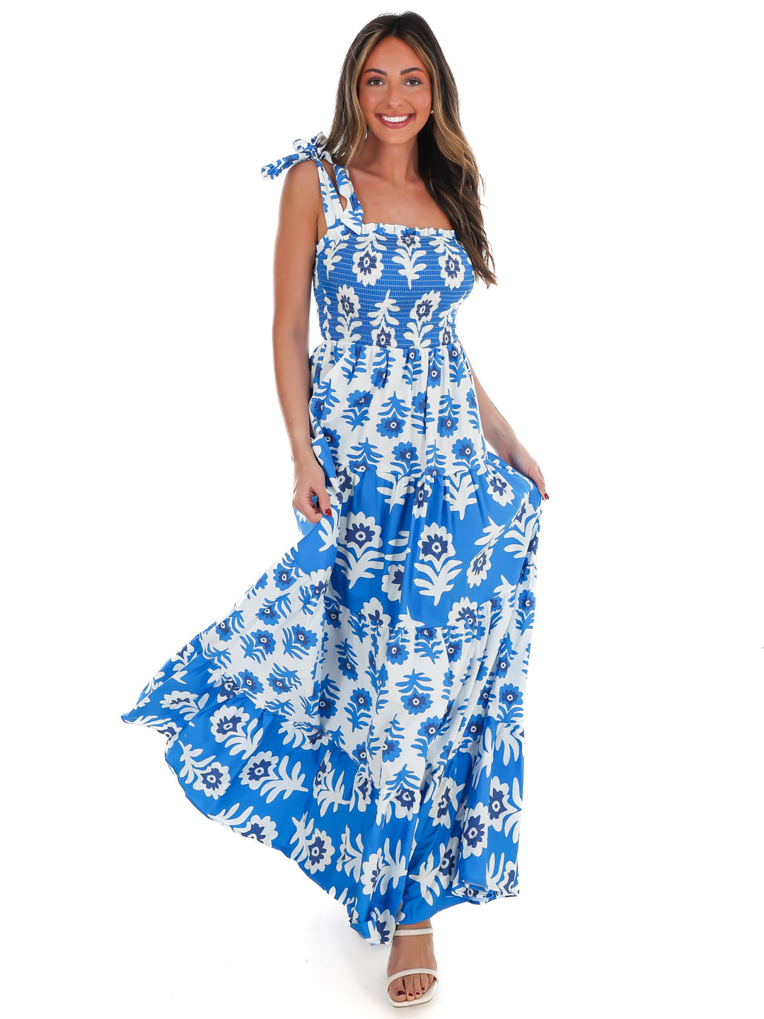Well Traveled Print Maxi Dress