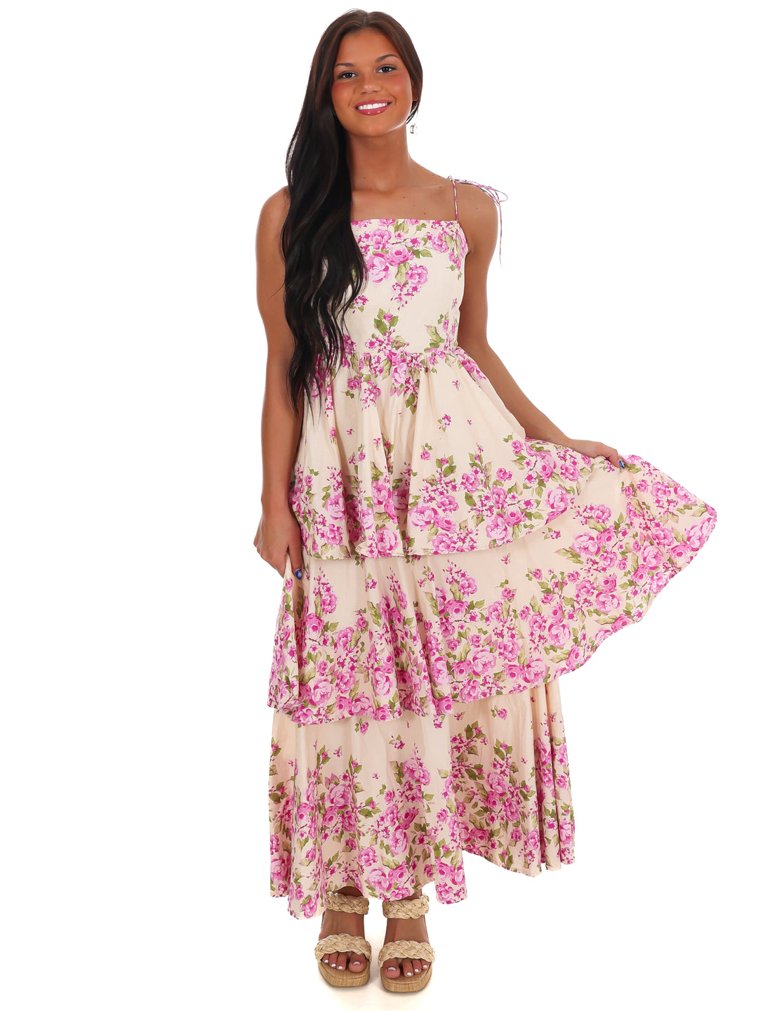 Sweet Stroll Floral Midi Dress