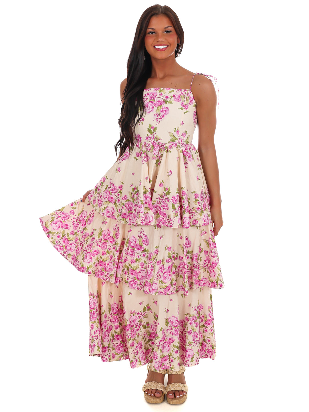 Sweet Stroll Floral Midi Dress