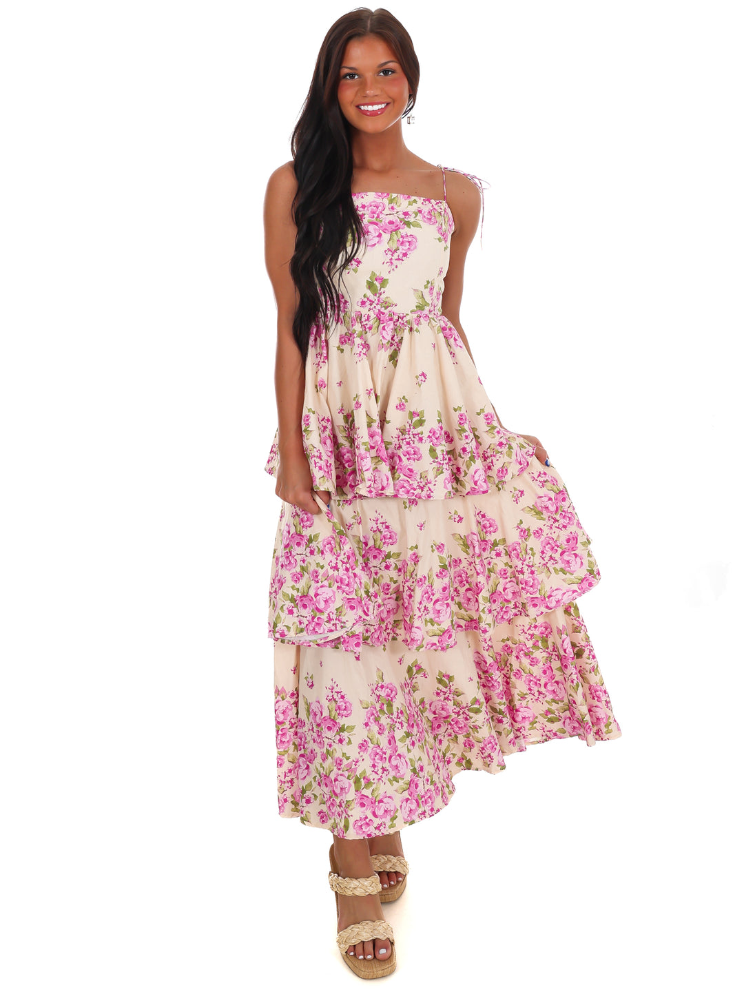 Sweet Stroll Floral Midi Dress