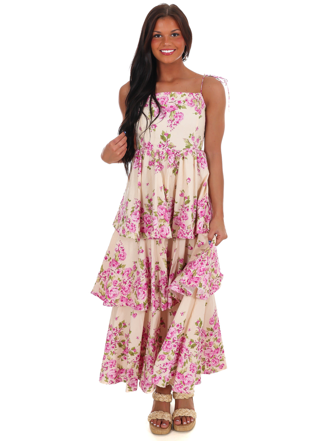 Sweet Stroll Floral Midi Dress