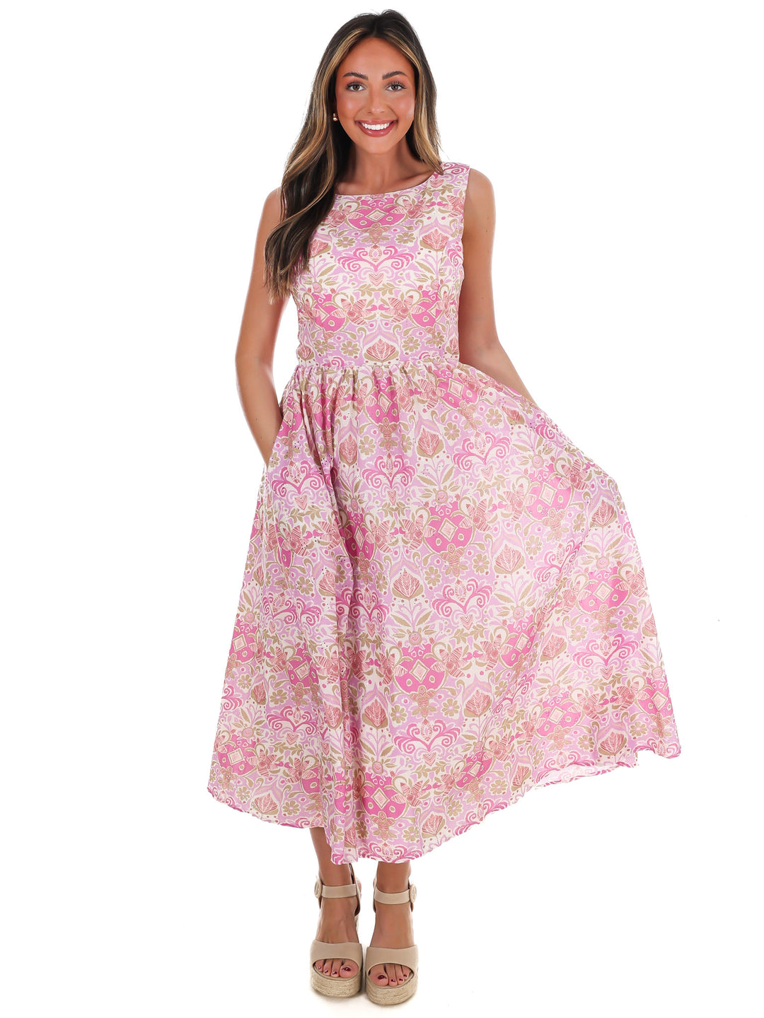 Petals Please Floral Midi Dress