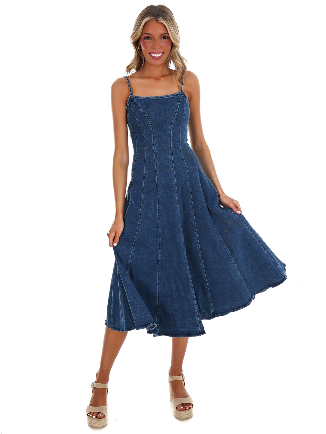 Delilah Denim Midi Dress