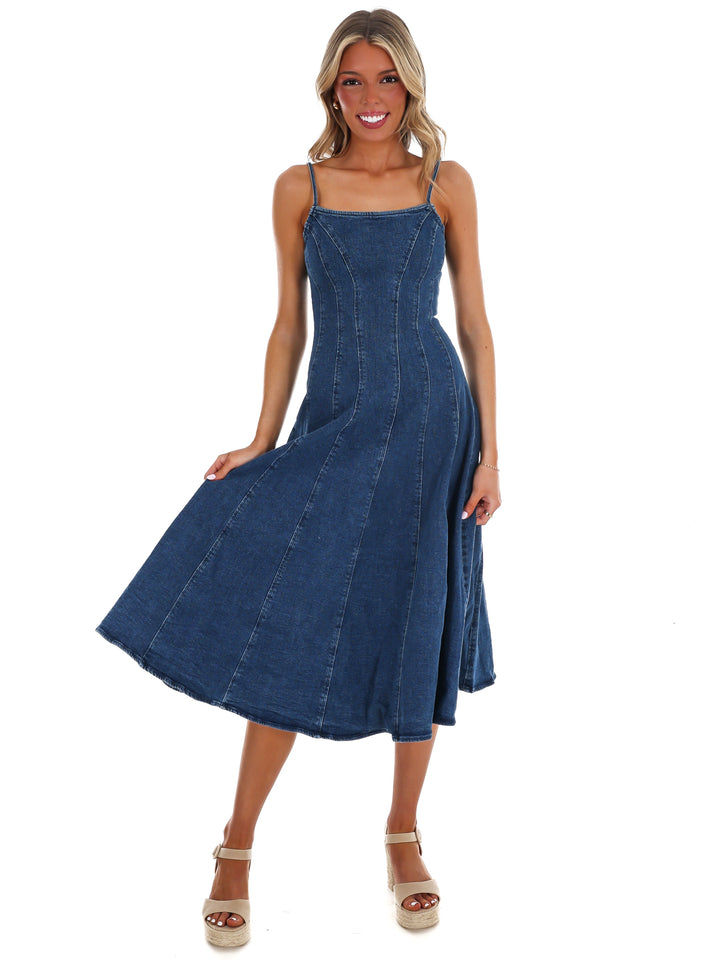 Delilah Denim Midi Dress