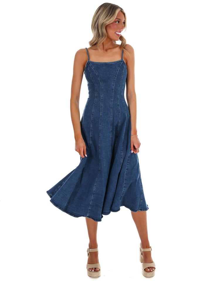 Delilah Denim Midi Dress