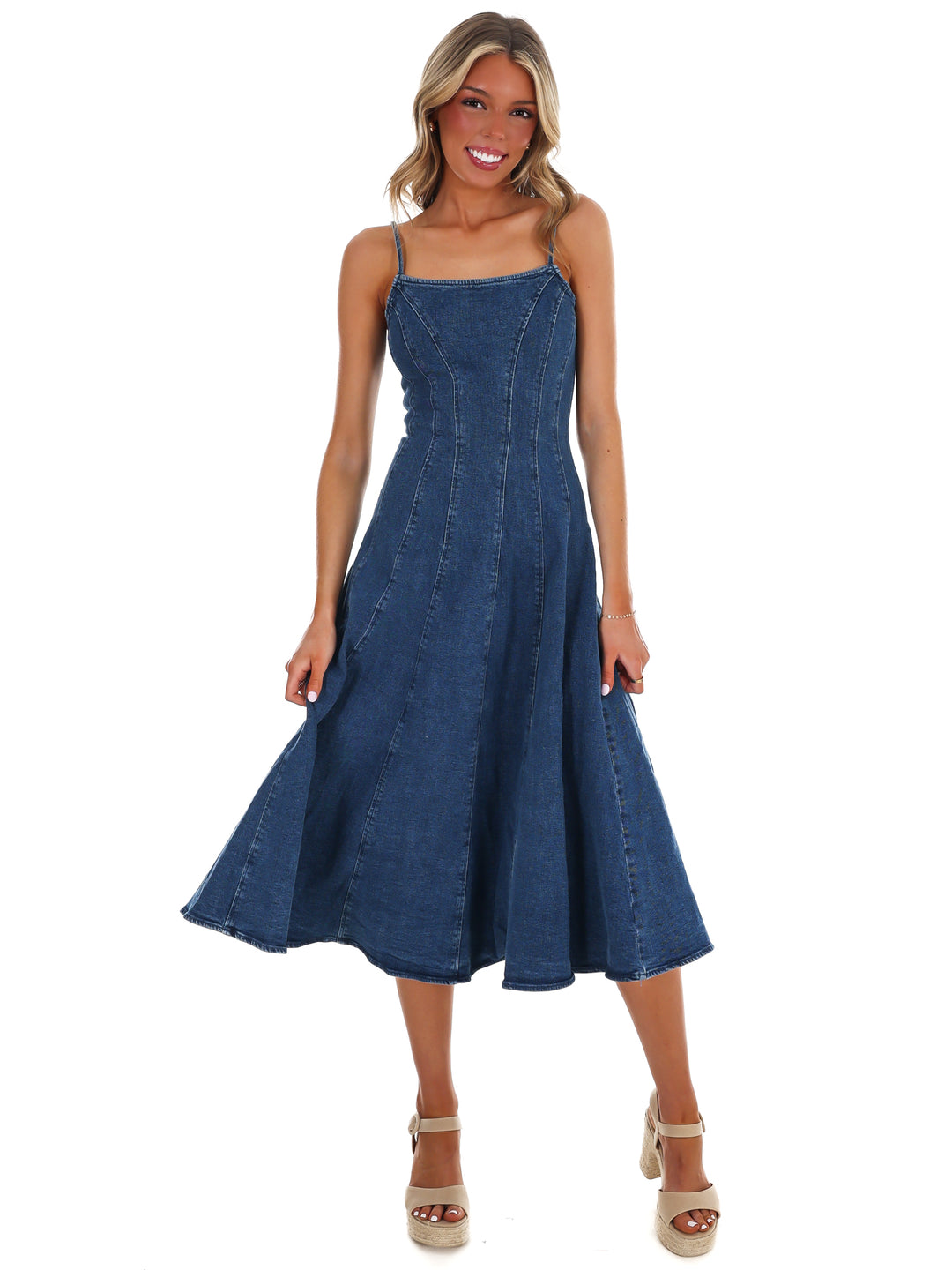 Delilah Denim Midi Dress